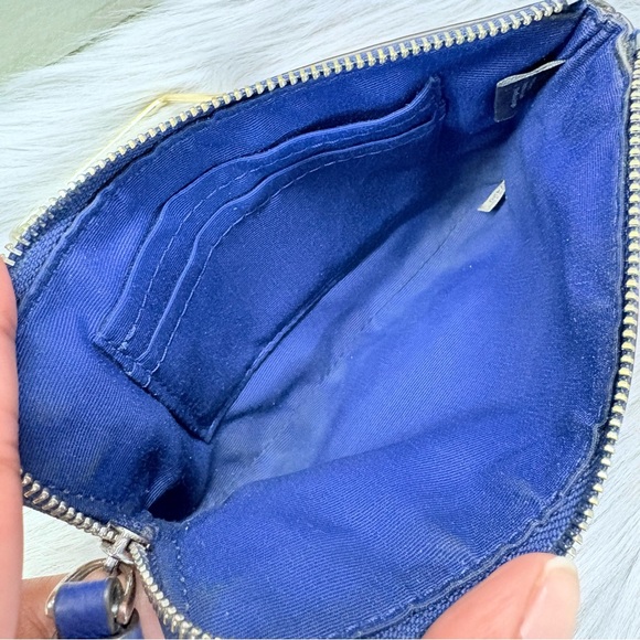 COACH Embossed Horse & Carriage L-Zip Wristlet - Picture 10 of 11